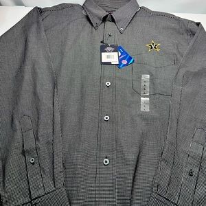 Vanderbilt Button Down Oxford Long Sleeve Checked Large Collegiate Shirt
